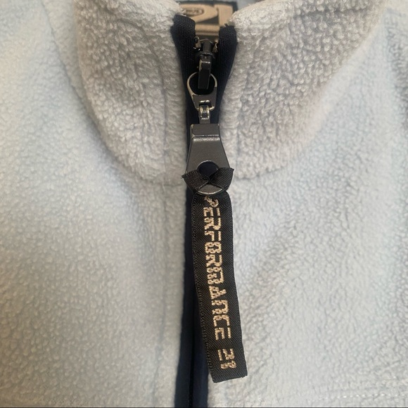 Rue 21 Baby Blue & Navy Full Zip Up Fleece Vest - Picture 5 of 9